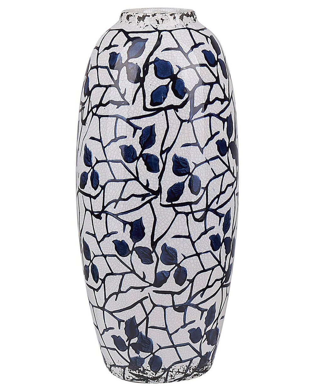 Blumenvase MUTILENE 25 cm Steinzeug Weiss