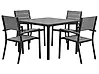 Conjunto de comedor exterior 4 plazas PRATO Gris