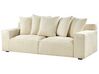 3-Sitzer Sofa Cord beige mit Kissen VISKAN_933816