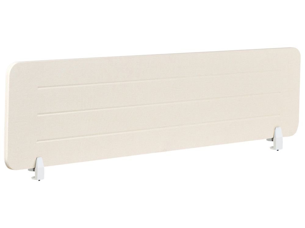 Desk Screen ZIGGY 160 x 40 cm Light Beige