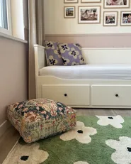Set of 2 Decorative Cushions SOAPWORT Cotton 45 x 45 cm Purple_940050