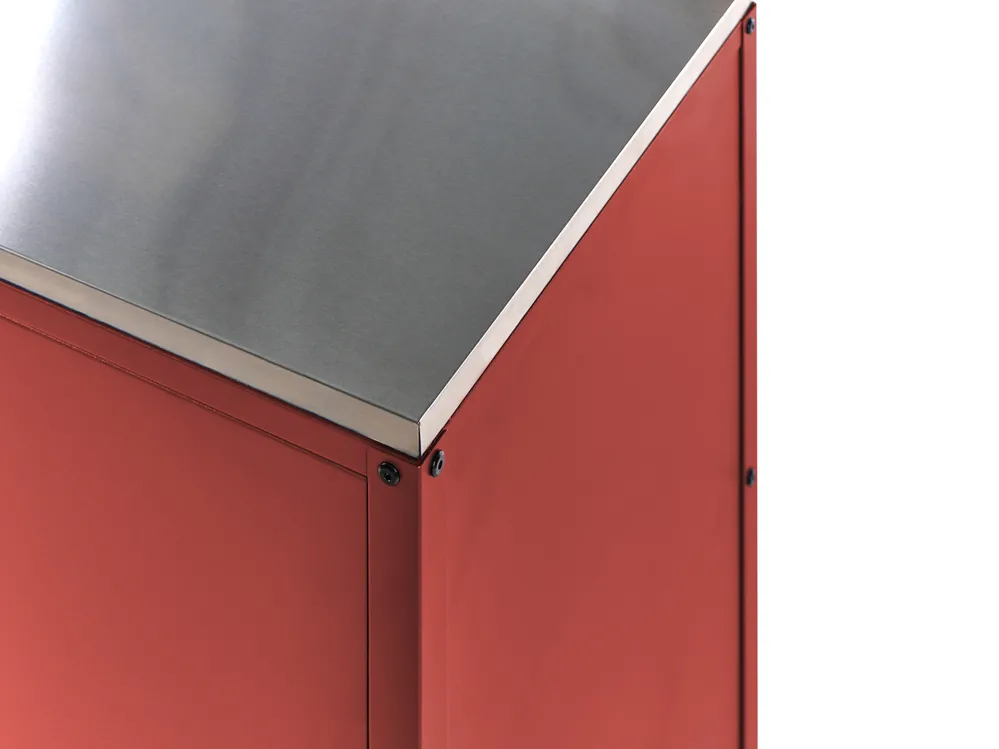 4-częściowa kuchnia ogrodowa ze zlewem VILAMA Czerwony Metal_1052406
