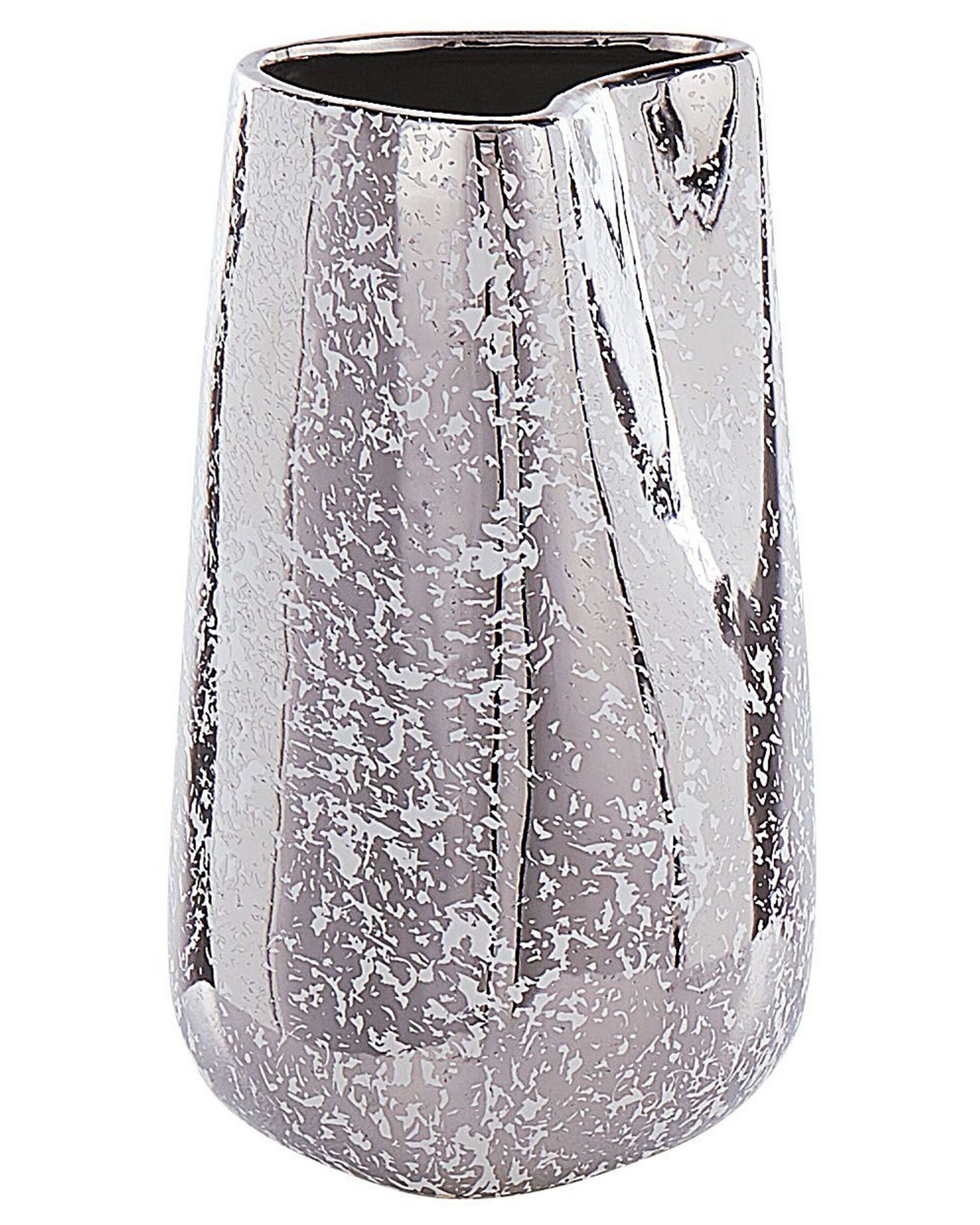 Vase décoratif en grès 27 cm argenté CIRTIA_818259