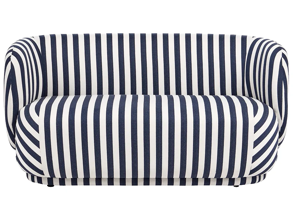 Sofa 3 Seater MELLOSA Fabric Off-White/Blue_1195068