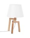 Fehér és világos fa asztali lámpa 42 cm NALON_877619