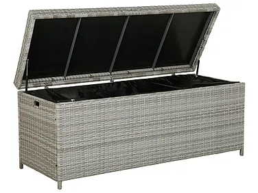 Aufbewahrungsbox MODENA 158 cm 63 cm Polyrattan Grau