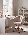 Desk Chair MONTICELLO Velvet Taupe