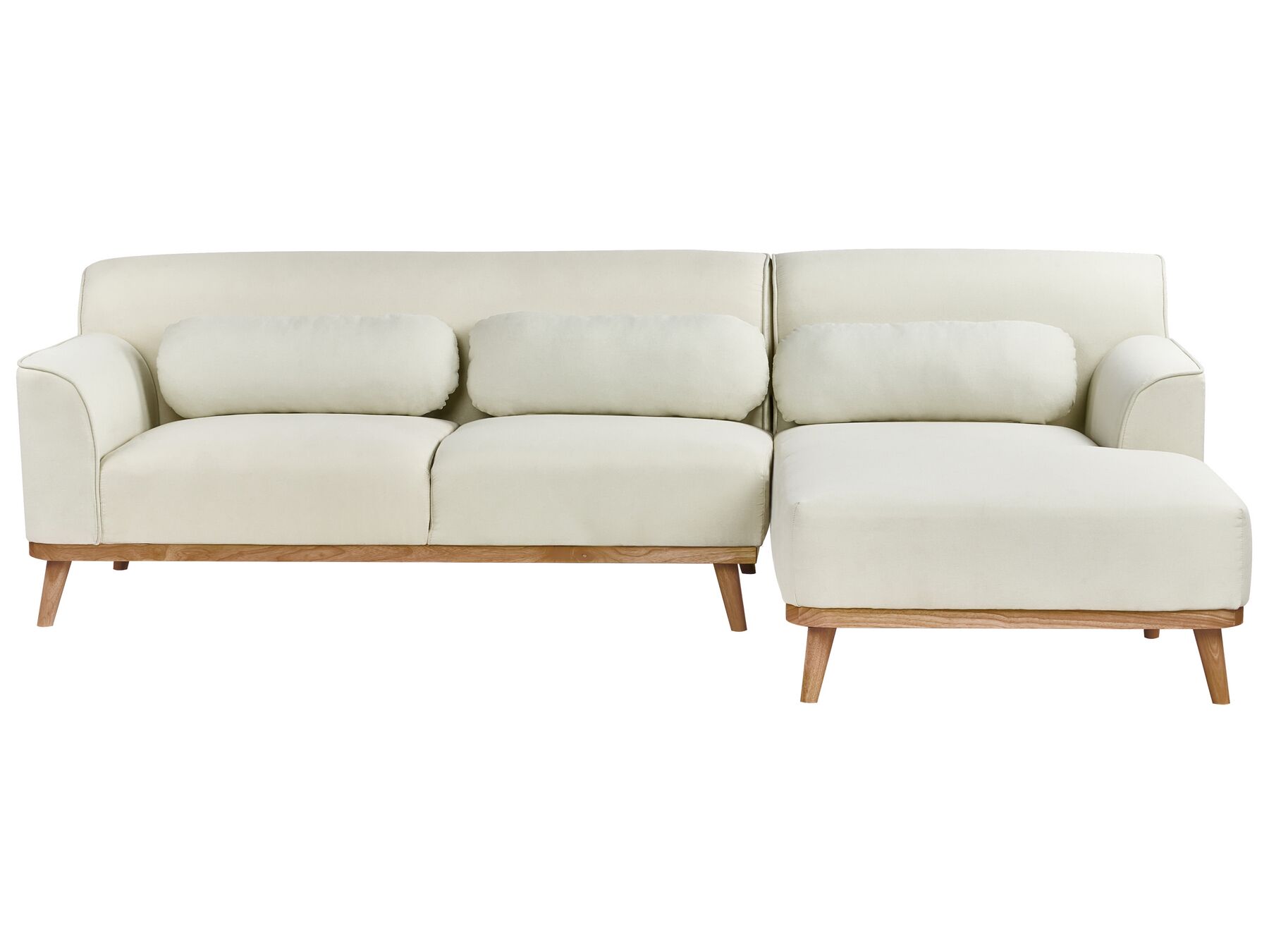 3-Sitzer Ecksofa cremeweiß linksseitig SIMOS_927970