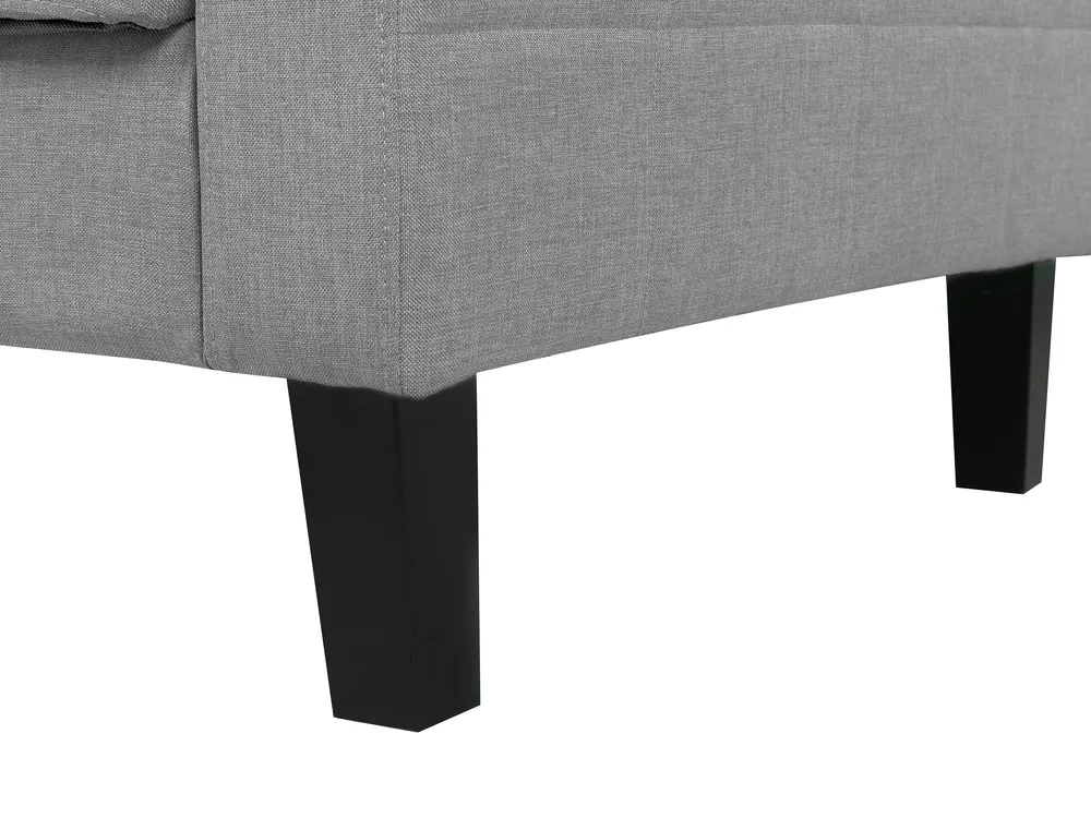 Sofa Bed 3 Seater VEHKOO Fabric Light Grey_719319