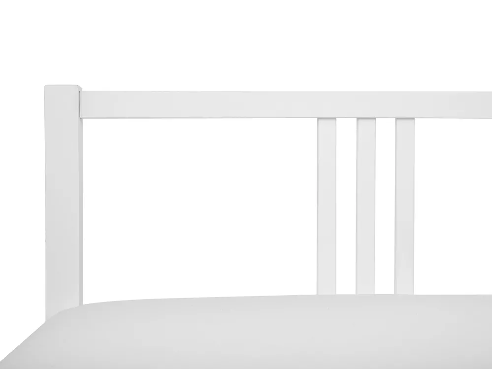 Bett mit Lattenrost Kiefernholz VANNES 140 x 200 cm Weiß_752630