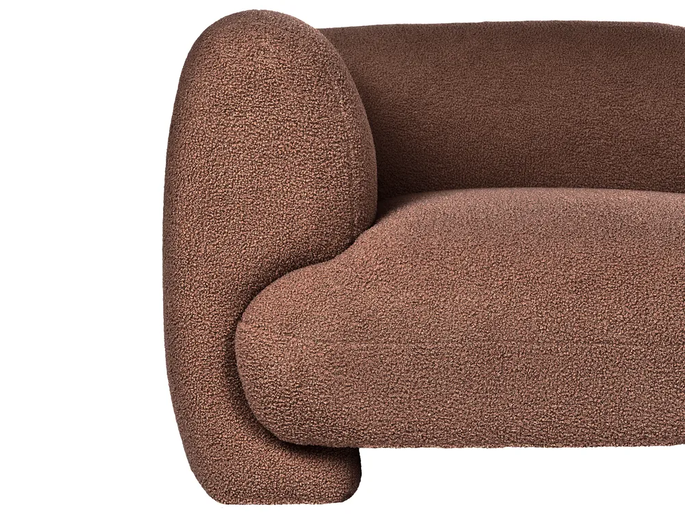 Modular Sofa 2 Seater MJALBI Boucle Brown_1075366