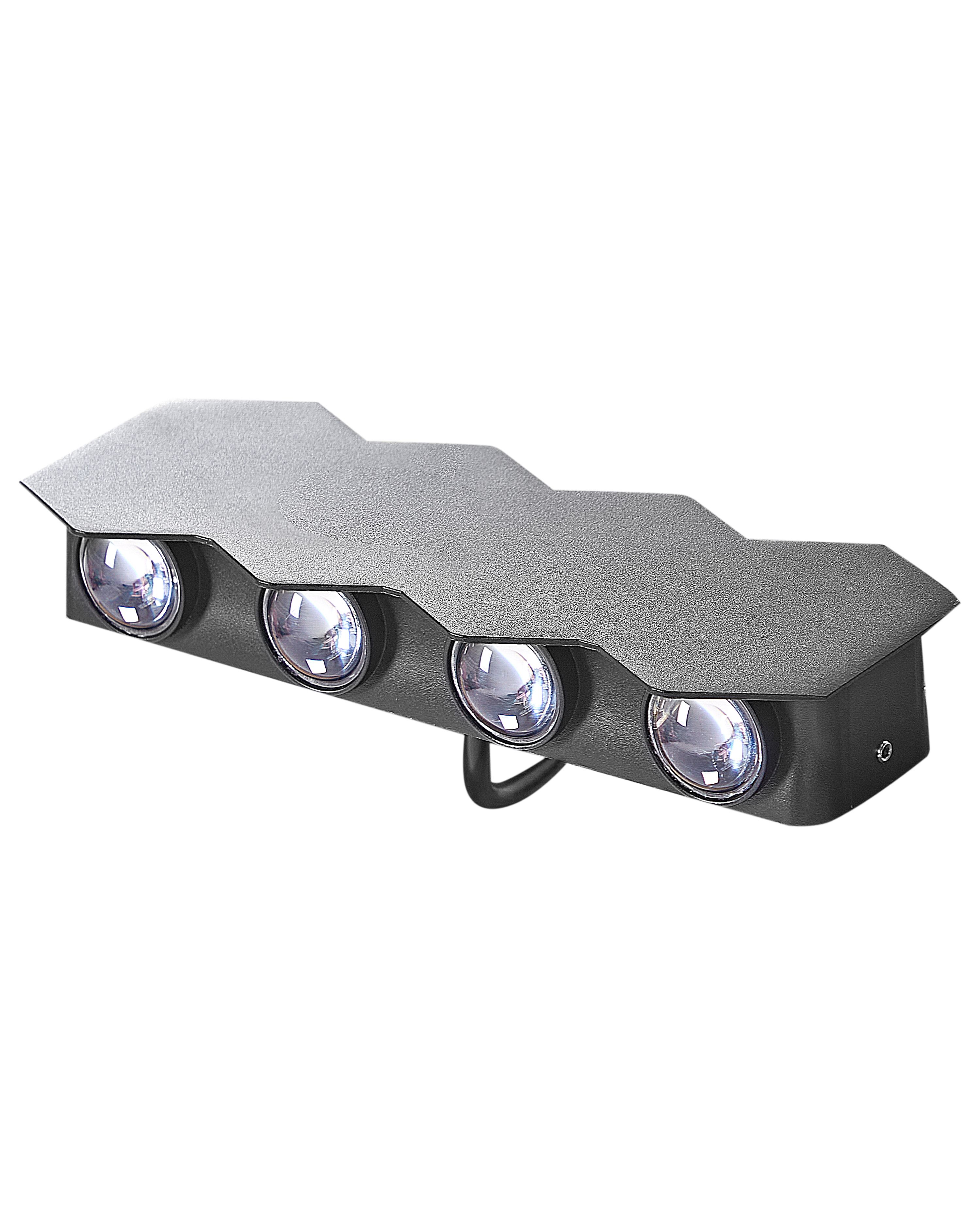 Set of 2 Outdoor LED Wall Lights WELDON Black Beliani.co.uk