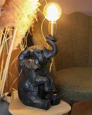 Lampada da tavolo Elefante FORTUNA Nero_1036760