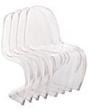 Lot de 4 chaises de salle à manger transparent VASIA_935353