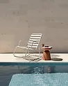 Garden Rocking Chair TURI Metal Off-White
