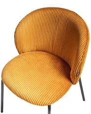 Set of 2 Dining Chairs MILES Corduroy Orange_962612