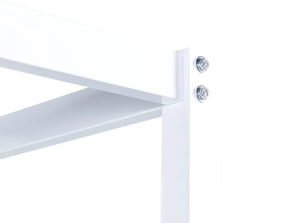 Four Poster Bed Metal LESTARDS 160 x 200 cm (EU King Size) White_863430
