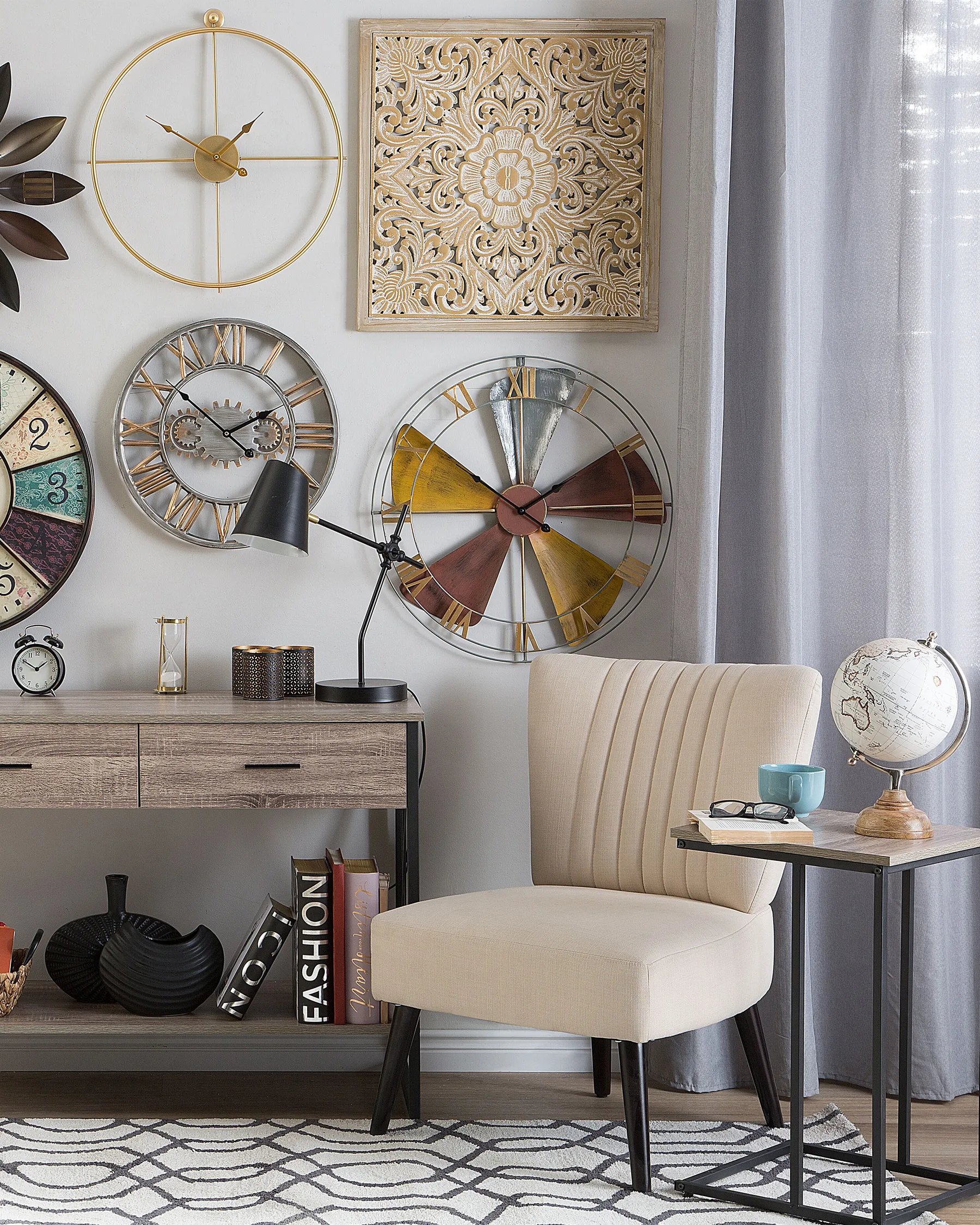 Wall Clock WIKON 60 cm Metal Multicolour_731985