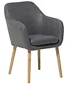 Dining Chair YORKVILLE Faux Leather Grey