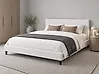 Bed Frame Cover Velvet FITOU 180 x 200 cm White