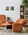 Recliner Chair BERGEN with Footrest Fabric Orange