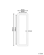 Wall Mirror GALAN 50 cm 160 cm Light Brown_1099671