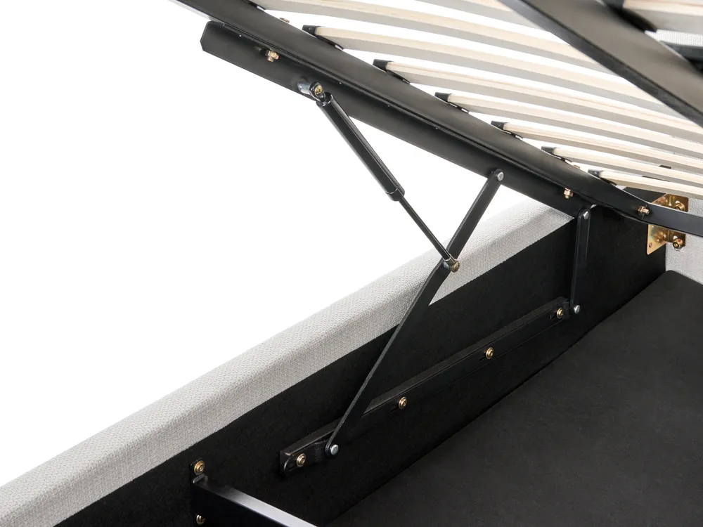 Ottoman Bed TARASCON Fabric Light Beige 140 x 200 cm (EU Double)_1021241
