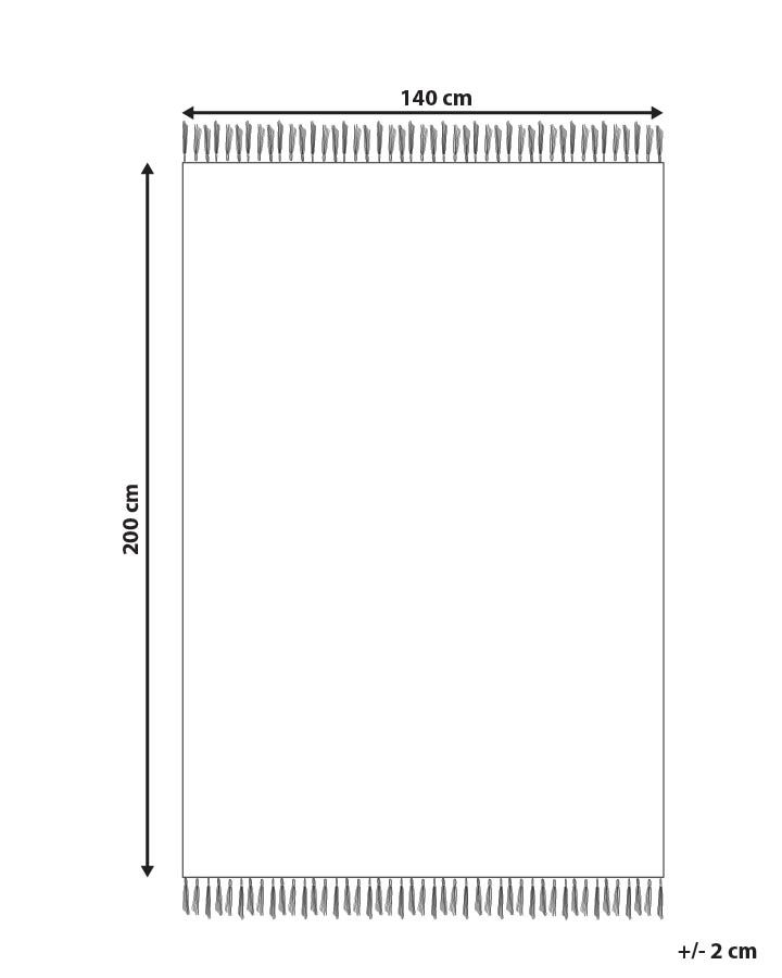 Tappeto ADIYAMAN Blu 140 x 200 cm Cotone_678754