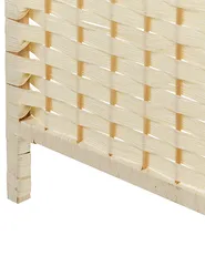 4 Panel Room Divider LAPPAGO 163 cm 170 cm Light Beige_874006