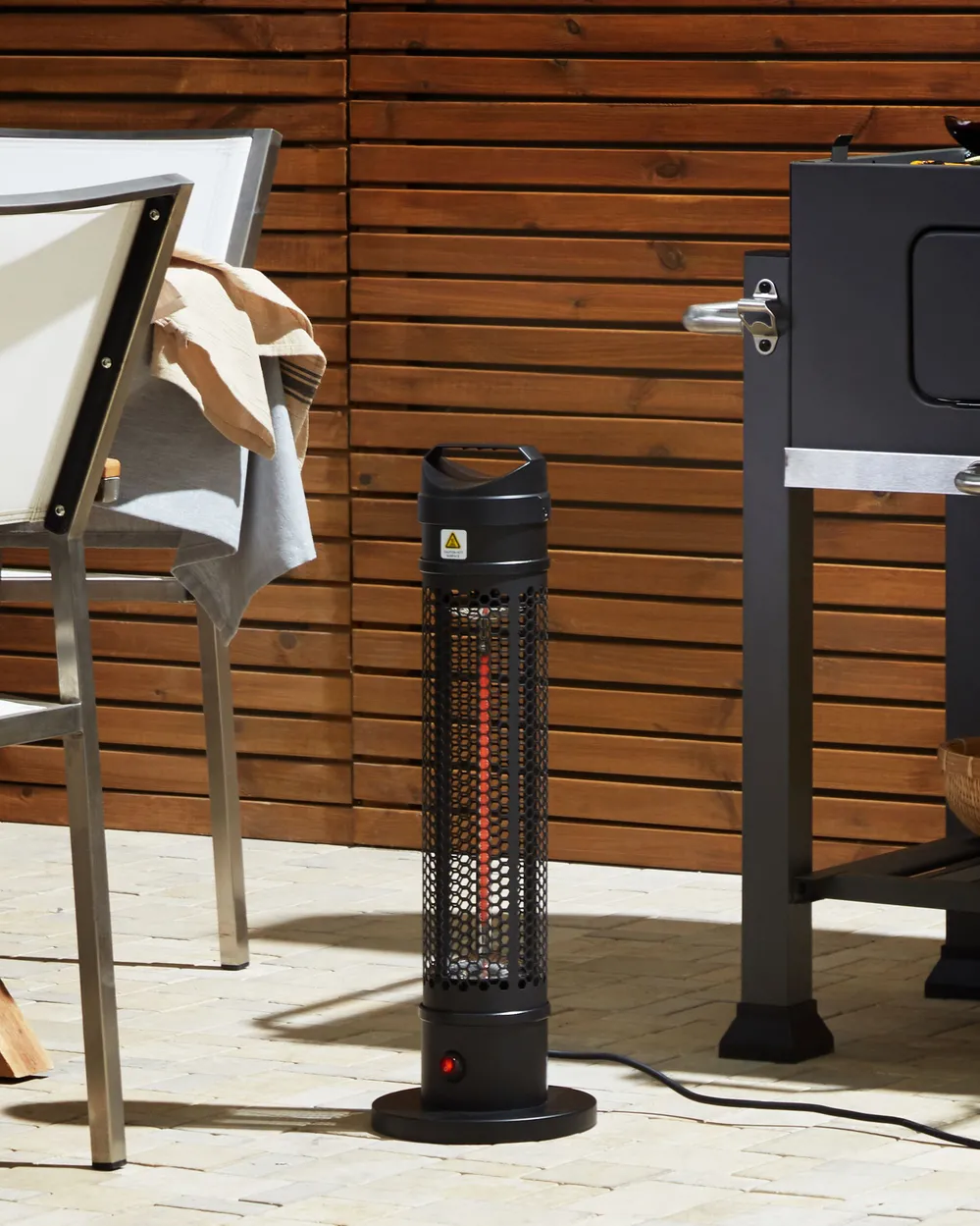 Freestanding Infrared Patio Heater KRAKATOA 1000 W Black