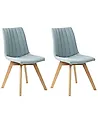 Conjunto de 2 sillas de comedor CALGARY Azul claro