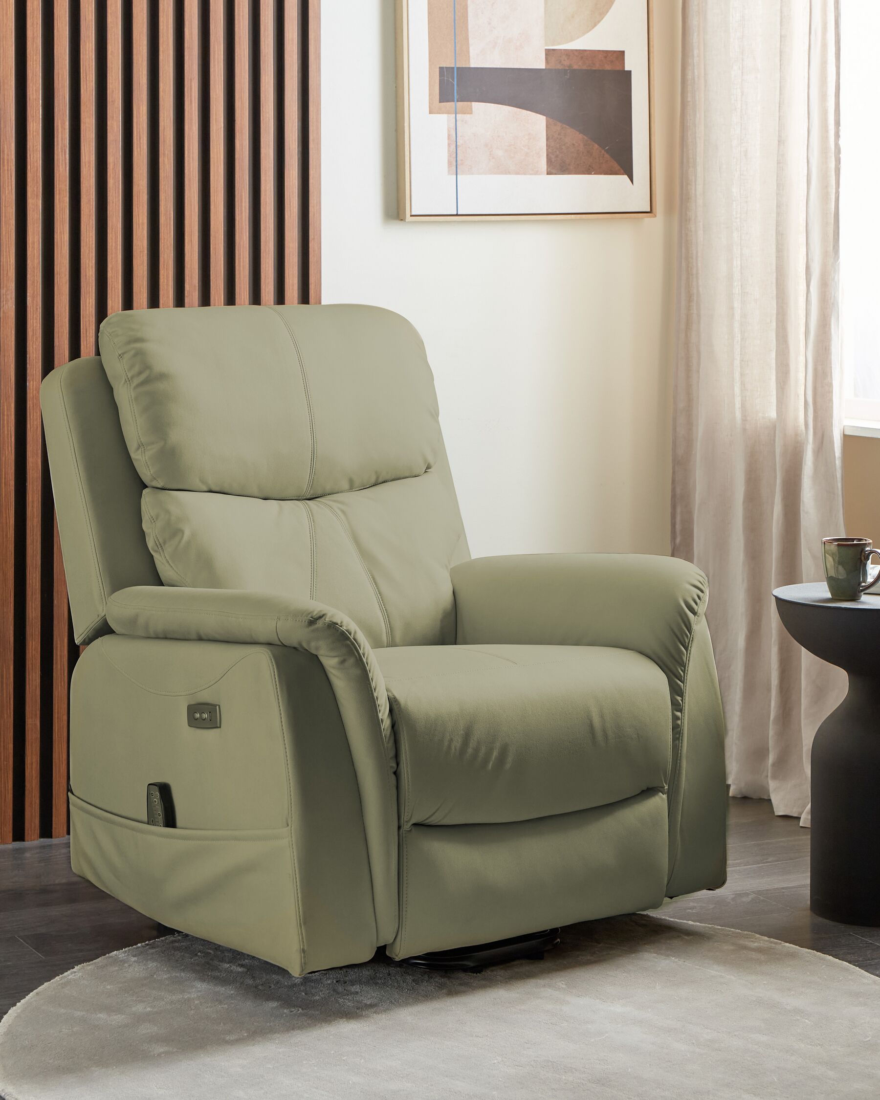 Faux Leather Recliner Massage Chair Green GLORIE_924101