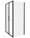 Duschkabine 80x100 Cm PVC Eckabtrennung – Doppelfalttür, Höhenverstellbar, Weiß, Made In Italy