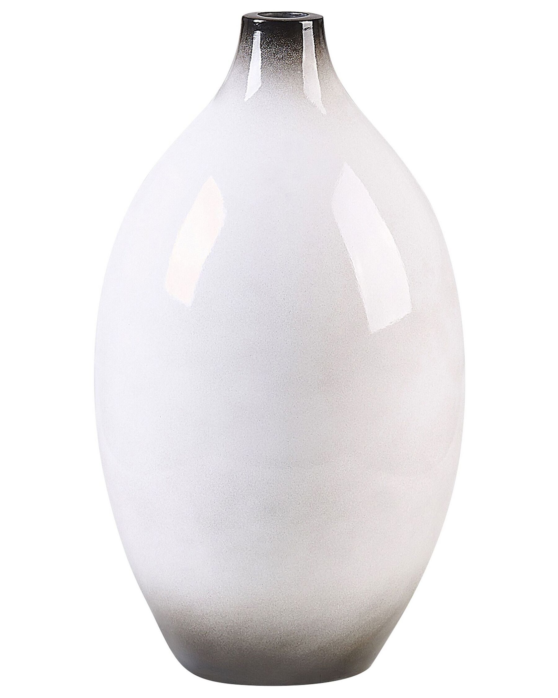 Dekorativní váza terakota 36 cm bílá BAEZA_791580