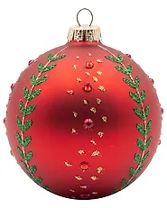 Set of 40 Baubles WINTERGLOW Glass Red_1192082