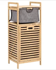 Tilt-Out Laundry Cabinet CUTERVO 40 cm Bamboo Light Brown_1149468