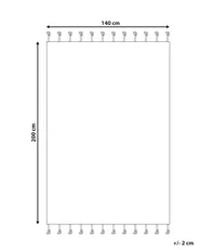 Tappeto ERAY Beige chiaro 140 x 200 cm Cotone_843977