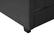 Bed met opbergladen MONTPELLIER Stof Grijs 160 x 200 cm LED_708661
