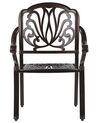 Set of 4 Garden Chairs Brown ANCONA_765484