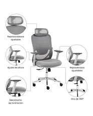 Silla de oficina ERVIONE Gris_1071082