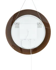 LED Bathroom Mirror BESBE 80 cm 80 cm Brown_1093696