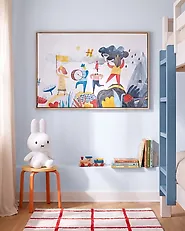 Canvas BIBBIENA 63 x 99 cm Kids Motif Multicolour_1174670