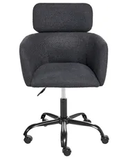 Desk Chair ALENA Boucle Black_996378