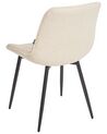 Set of 2 Boucle Dining Chairs Light Beige DUBROVNIK_928960