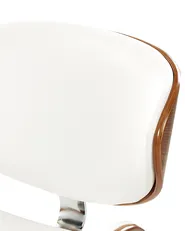 Desk Chair ROTTERDAM Faux Leather White_713243