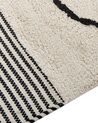 Bavlnený koberec 160 x 230 cm béžová/čierna DOKUZ_839996