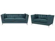 Set da salotto 5 posti GAULA Velluto Foglia di tè_720520