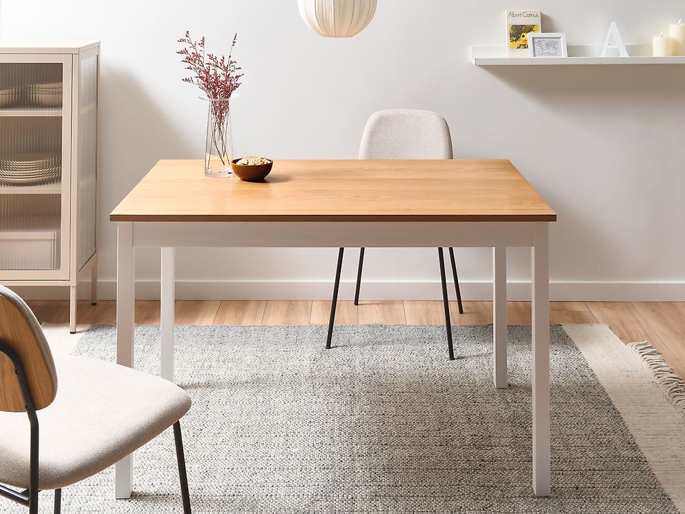 Table de repas HOUSTON Chêne clair 120 cm 75 cm