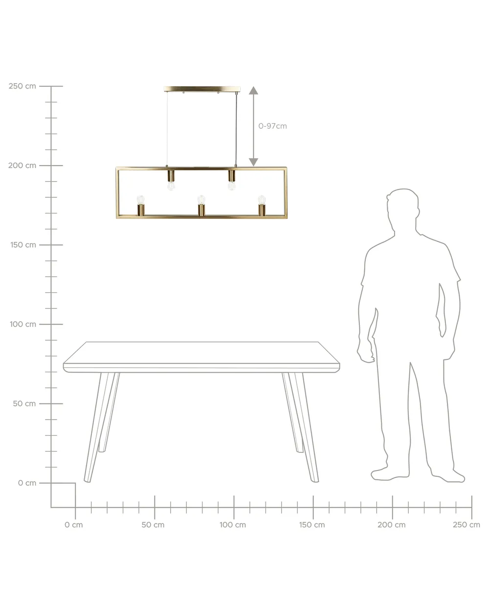 Lampadario BAYAS Metallo Ottone_876895