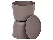 Set of 2 Side Tables ATACAMA 32/40 cm 32/40 cm Brown Beige_1172085